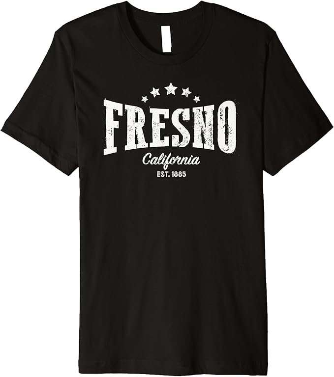 Fresno CA Distressed Retro Vintage Home City Pride Premium